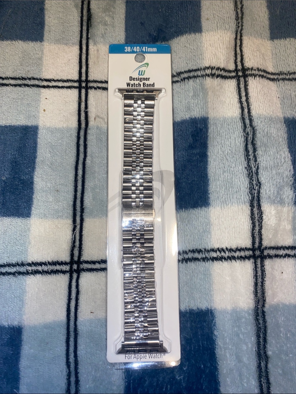 Designer Stainless Steel Silver Watch Band for 38/40/41mm Apple Watch
